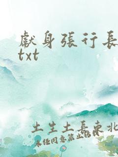 献身张行长全文txt