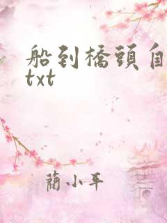 船到桥头自然直txt