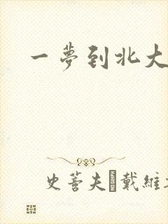 一梦到北大