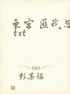 东宫 匪我思存 txt