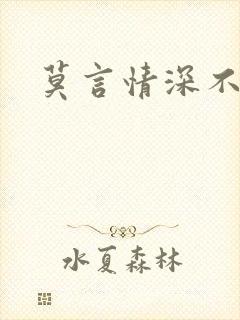 莫言情深不负你