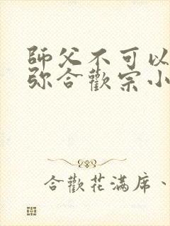 师父不可以限弥弥合欢宗小说
