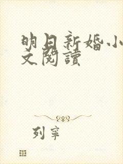 明日新婚小说全文阅读