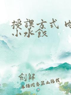 授课方式 肉馅小水饺