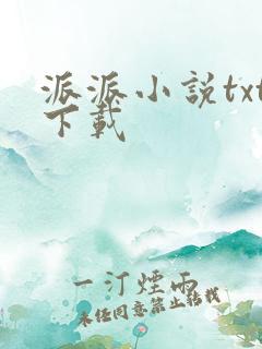 派派小说txt下载