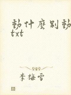 动什么别动感情txt