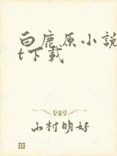 白鹿原小说txt下载