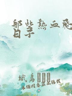 那些热血飞扬的日子