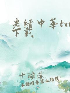 光绪中华txt下载