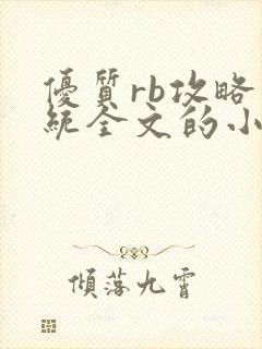 优质rb攻略系统全文的小说