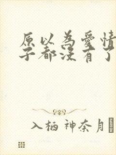 原以为爱情这辈子都没有了