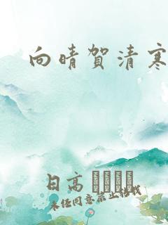 向晴贺清寒小说