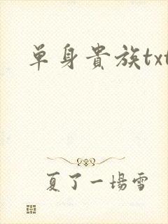 单身贵族txt