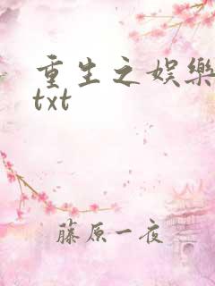 重生之娱乐大亨txt