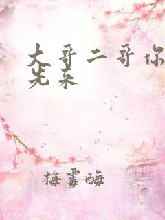 大哥二哥你们谁先来