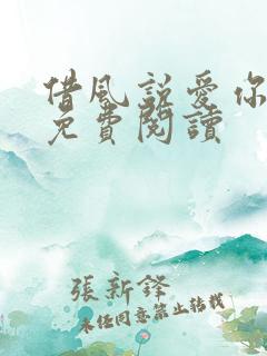 借风说爱你小说免费阅读