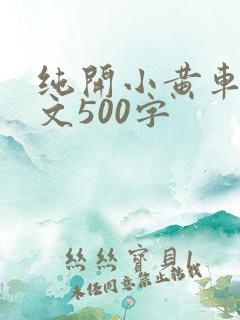 纯开小黄车小短文500字