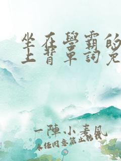 坐在学霸的棍子上背单词免费观看