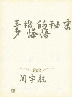 手机的秘密 七夕 悔悟