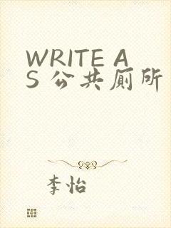WRITE AS 公共厕所