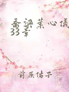 乔梁叶心仪3233章