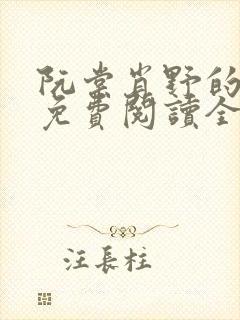 阮棠肖野的小说免费阅读全文