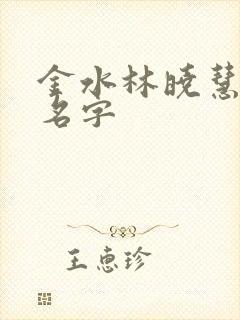 金水林晓慧小说名字