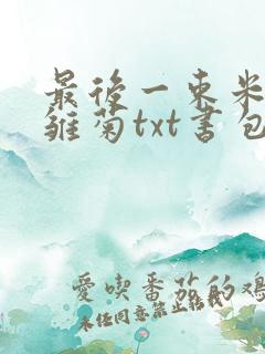 最后一束米迦勒雏菊txt书包网