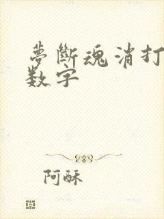 梦断魂消打三个数字