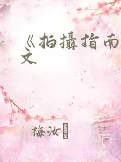 《拍摄指南》全文