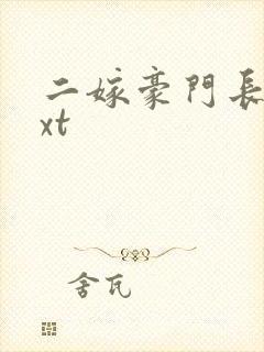 二嫁豪门长媳txt