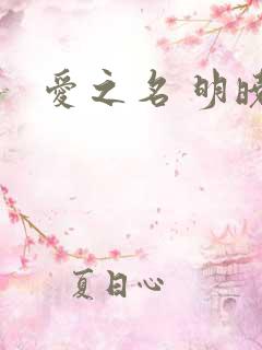 爱之名 明晓溪