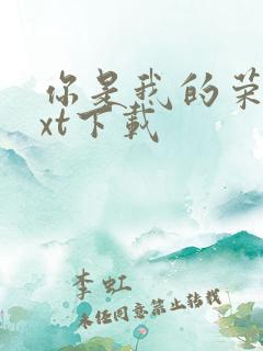 你是我的荣耀txt下载