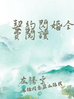 契约闪婚全文免费阅读