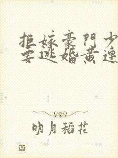 拒嫁豪门少奶奶要逃婚黄连卓斯年