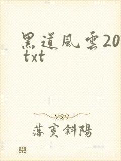 黑道风云20年 txt