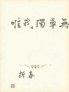 唯我独尊无弹窗