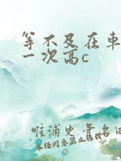 等不及在车里做一次高c