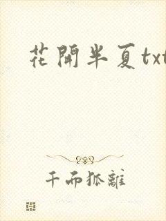 花开半夏txt