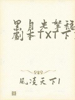 黑月光拿稳BE剧本TXT下载