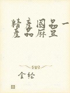 精产国品一二三产品麻豆