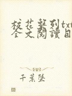 校花系列txt全文阅读目录