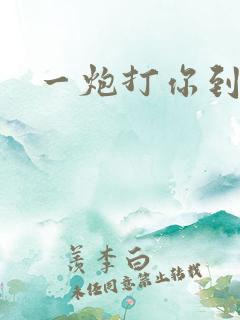 一炮打你到天亮