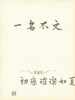 一名不文
