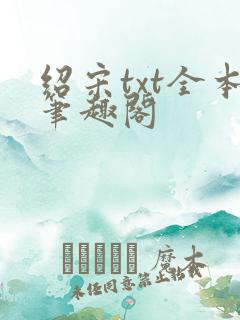 绍宋txt全本笔趣阁