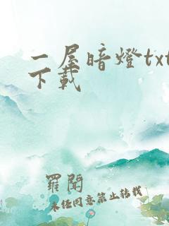 一屋暗灯txt下载