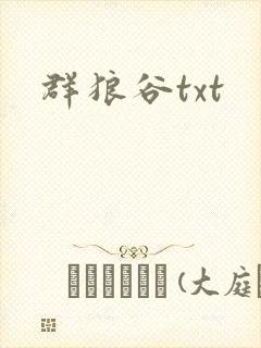 群狼谷txt