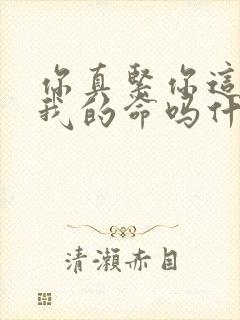 你真紧你这是要我的命吗什么意思