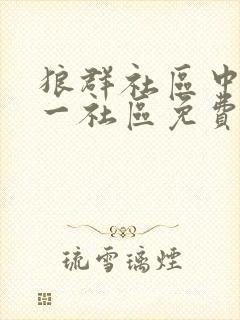 狼群社区中文第一社区免费