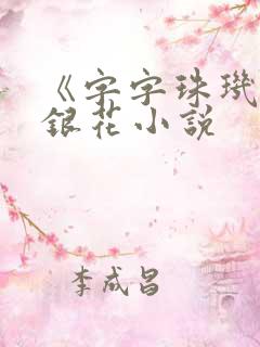 《字字珠玑》金银花小说